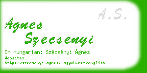agnes szecsenyi business card