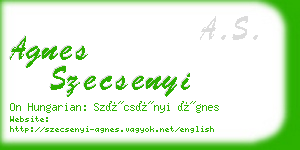 agnes szecsenyi business card